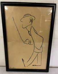 Framed Caricature Drawing- Signed