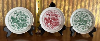 Three Small Porcelain Plates By Kurt Hammer