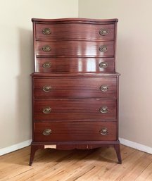 Vintage Hepplewhite Tallboy Dresser