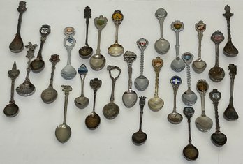 Souvenir Silver Plated Spoons From All Over The World.