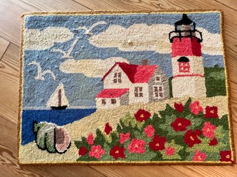 Hooked Rug, Nautical Themed Area Rug