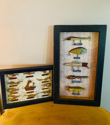 Amazing Vintage Fishing Lure And Nautical  Knot Shadow Boxes