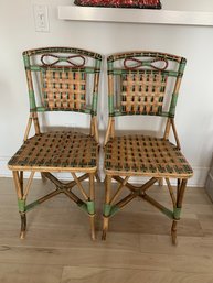 Pair Vintage French Cafe Chairs