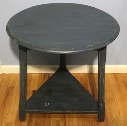 Shabby Chic Painted Blue Round Table