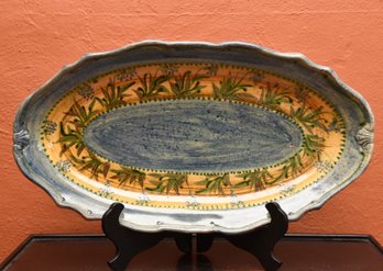 Grand Hand Painted Serving Platter