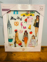 Chic NYC Glass Wall Art- New In Box-