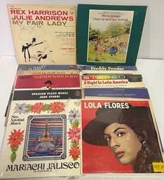 13 Various Spanish And English Vinyl Records