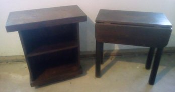 Two Pieces Of Pine Furniture In Dark Stain