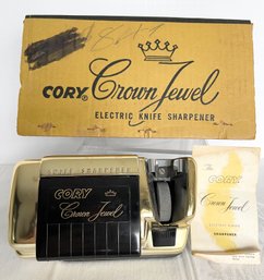 Vintage CORY Crown Jewel Model MBS-2 Knife & Scissors Sharpener- Original Box