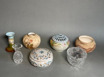 A Collection Of Beautiful Trinket Bowls, Candle Sticks & More