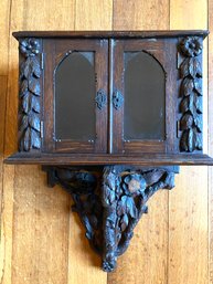 Black Forest Style Wood Offering Cabinet