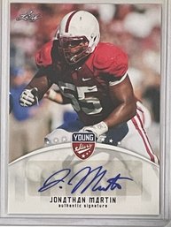 2012 Leaf Young Stars Authentic Signature Jonathan Martin Autographed Rookie Card #JM1