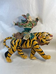 Chinese Roof Tile Figure On Tiger
