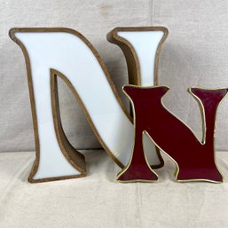 Two Vintage Sign Letters N