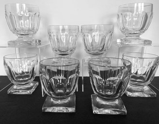 Set Of 8 Fine Quality Double Old Fashioned Glasses With Square Bottoms