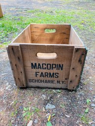 Macopin Farms Wood Crate, Schoharie Ny