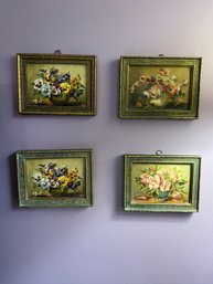 4 Small Framed Art Florals