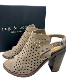 New With Box Rag & Bone Tan Suede Leather Sandals Size 39