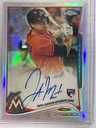 2014 Topps Chrome Certified Autograph Issue Jake Marisnick Signed Rookie Card #10B   Numbered 189/499