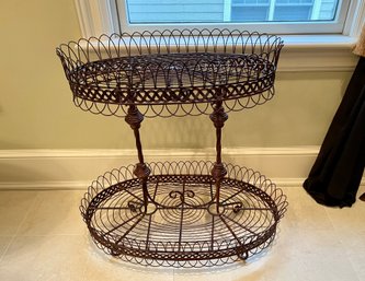 Two Tiered Wire Decorative Storage Rack