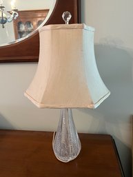 Small Glass Base Table Lamp
