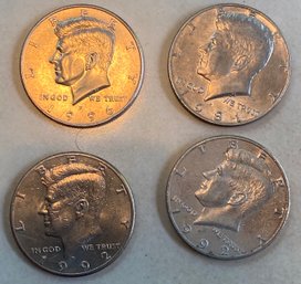 Four  Kennedy Coins