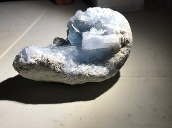 Celestine Crystal Geode, 2 LB 7oz , 6 Inches Long