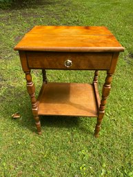 Small Antique Side Table With Drawer