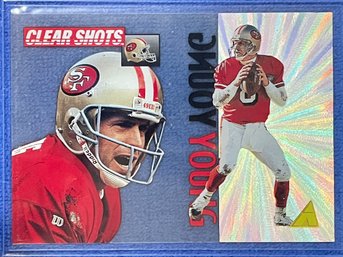 1995 Pinnacle Steve Young Clear Shots Card #3 Of 10