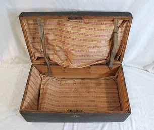 Antique Women's Wooden Travel Chest