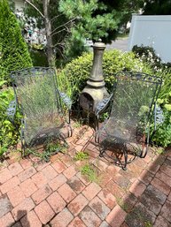 Pair Of Iron Salterini Rocker Chairs