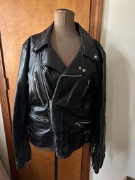 Vintage Fringe Leather Bikers Jacket