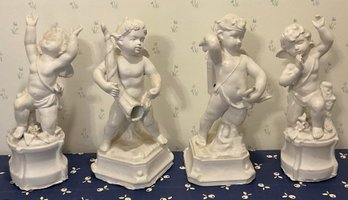 4 Vintage 1966 Cherub Figurines