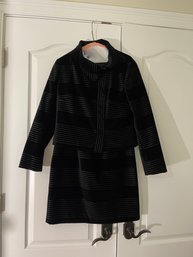 Sportmax Size 12 Dress Jacket Suit . Black Velvet