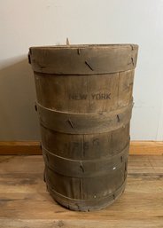 Vintage Wooden New York Barrel