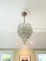 Vintage Gradiated Venini Style Glass Chandelier