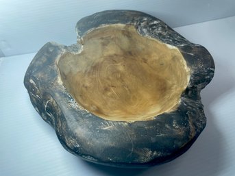 Large  Carved Burl Wood Bowl