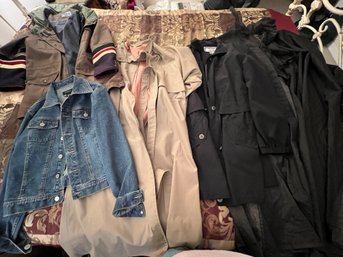 Ladies Denim, And Trench Coat, Jackets, Mostly S,M