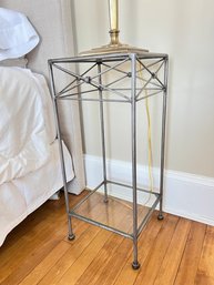 Glass Side Table Or Plant Stand  (LOC: S1)