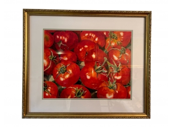 Tomatoes Galore! Signed Laura Wilk Framed Watercolor