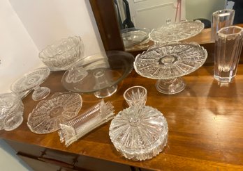 Scalloped Pedestal Crystal Bowl, Lidded Bowls And More