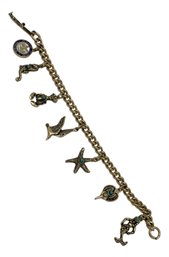 Vintage Gold Tone Cape Cod Mass Charm Bracelet