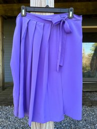 Prada Purple Silk Wrap Skirt Size 42
