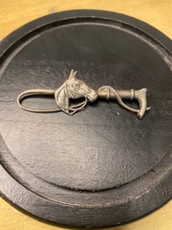 Vintage BEAU Sterling Silver Horse CROP Pin
