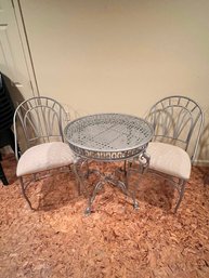 Metal Round Table With Two Chairs ( 2nd On, There Are Two)