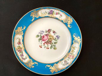 Stunning Fine China  Plate Hand Painted Exceptional Gilt Decoration Possibly Sevres See Mark