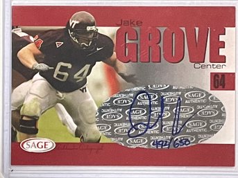 2004 Sage Authentic Autograph Jake Grove Card #A14    Numbered 492/650