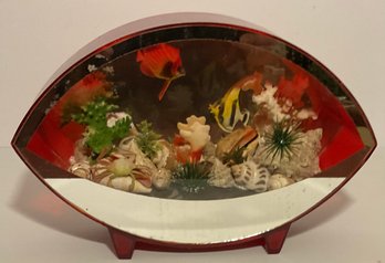 Vintage Diorama Fish Mirrored & Lucite, TOO Cool!