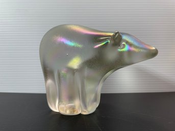 Glass Iridescent Bear