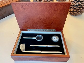 Golf Themed Boxed Desk Set